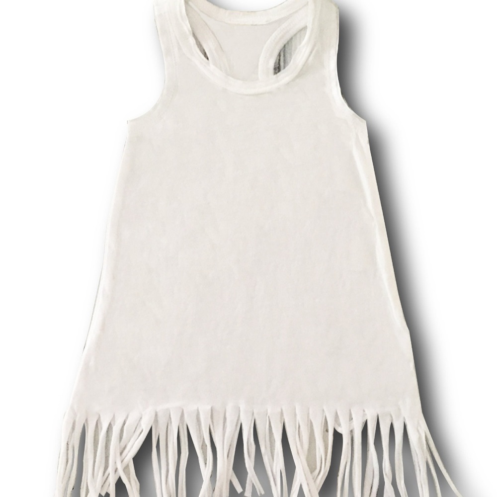COPY - Baby Girl white fringe dress by Kavio NEW size 6 mo, 12 mo & 18 mo